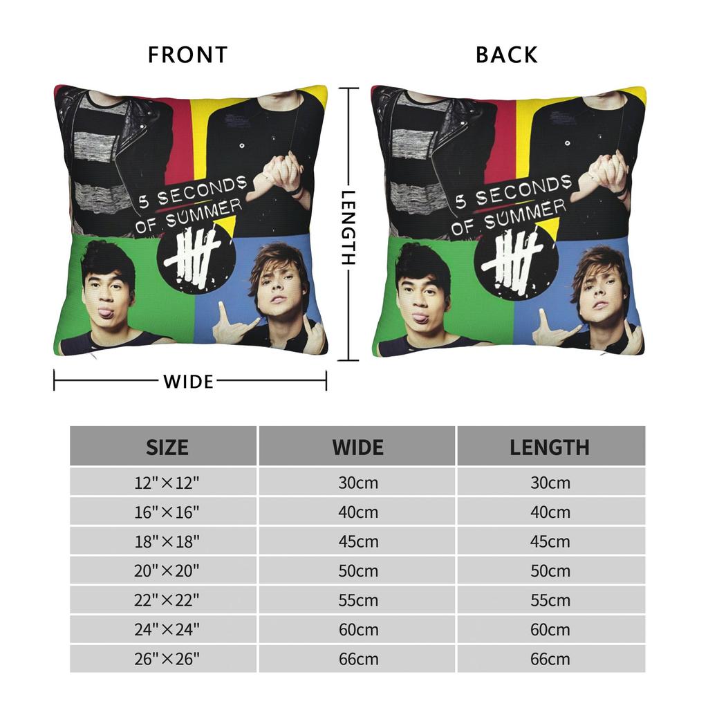 Michael Clifford 5 Second Pillow Cover Soft Cushion Cover Retro Trendy Pillow Case For Living Room Sofa