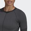 Adidas Wtr Aeroknit T Logo Hemmed Short Sleeve Fitness Top Women tops Black HD9566
