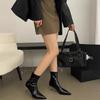 Fashion Pointed Toe Women's Ankle Boots Chelsea Stilettos 2024 New Fashion Dress Shoes Women's Party High Heels