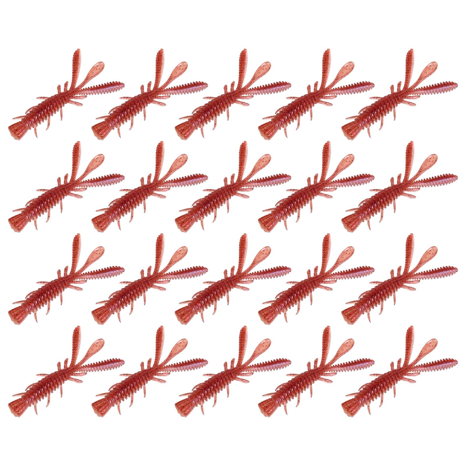 

20PCS Fishing Crawfish Lure Soft Shrimp Baits Lure Artificial Lure Swimbait Soft Plastic Lures for Freshwaters Saltwater 5