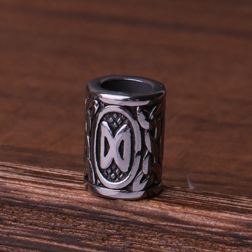 Nordic Viking Rune Titanium Steel Retro Beads