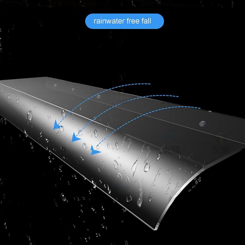 Copertina usii din fata Copertina curbata exterioara Husa din policarbonat matat Copertina de gradina UV rezistenta la ploaie si zapada 15,7x15,7 inci