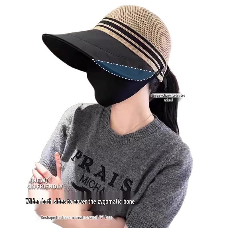 Women's Wide-Brimmed Summer Bucket Hat - Korean Fashion, Woven, Breathable Sun Protection