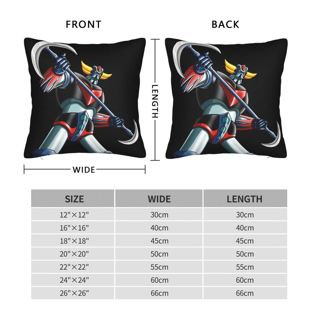 Goldrake Ufo Robot Grendizer Pillowcase Soft Polyester Cushion Cover Decorations Pillow Case Cover Home Square 40*40Cm