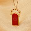 Fashionable Card Pendant Necklace Colored Heart Y2K Neck Jewelry Women's Collarbone Chain  Party