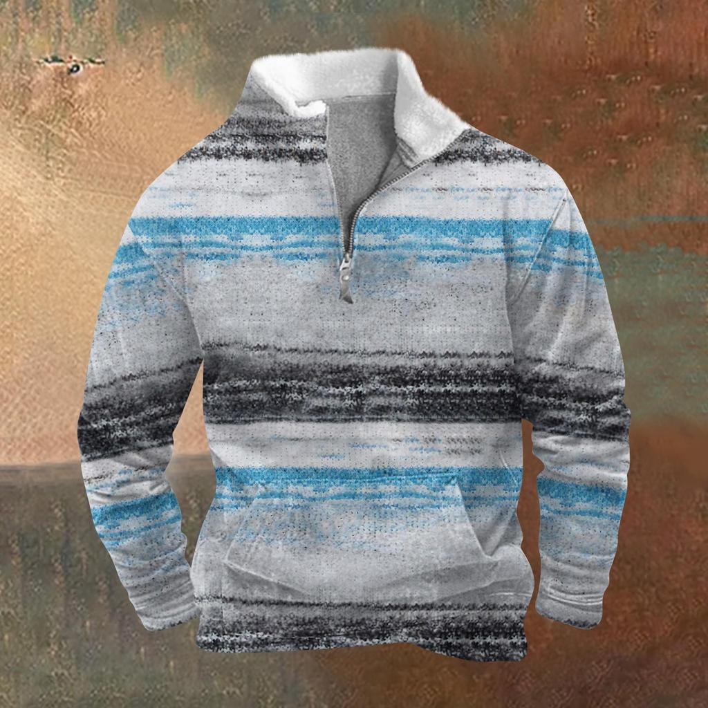 Frühlings- und Herren-Sweatshirt mit Stehkragen ist ein lässiges Outdoor-Pullover-Oberteil