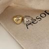 Jewelry Accessories Geometric Open Ring Geometric Wide Finger Buckle Retro Metal Heart Ring  Couple