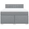Vidaxl Letto Continentale Con Materasso, Grigio Chiaro 140X200 Cm, Tessuto
