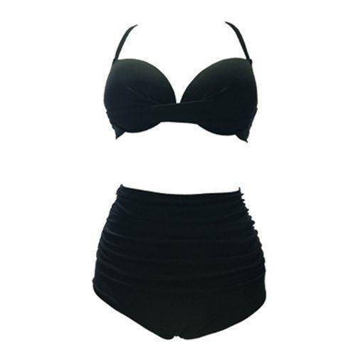 Swimsuit split sexy bikini, solid color screwed bag bikini solid color swimsuit