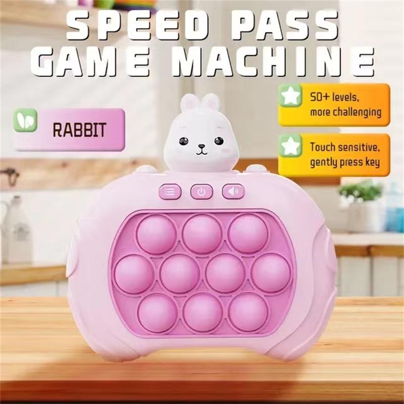 Quick Push Bubbles Game Machine Kids Cartoon Fun Whac-A-Mole Squeezing Toys Anti Stress Sensory Bubble Pop Fidget Toys Xmas Gift