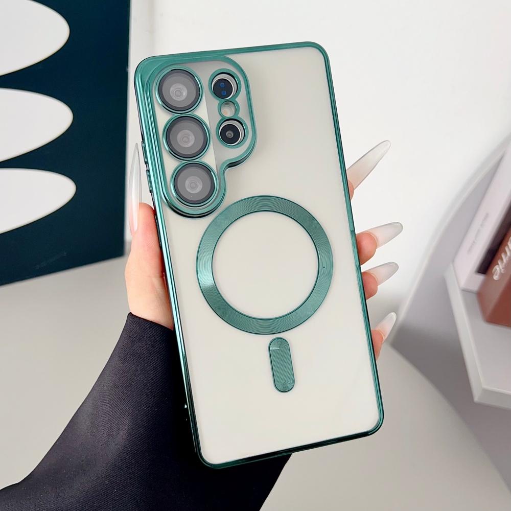 Luxury Plating Phone Case For Samsung Galaxy S26 Ultra S25 S24 S23 FE S22 S21 Plus Ultra Note 20 10 Magnetic For Magsafe Cover