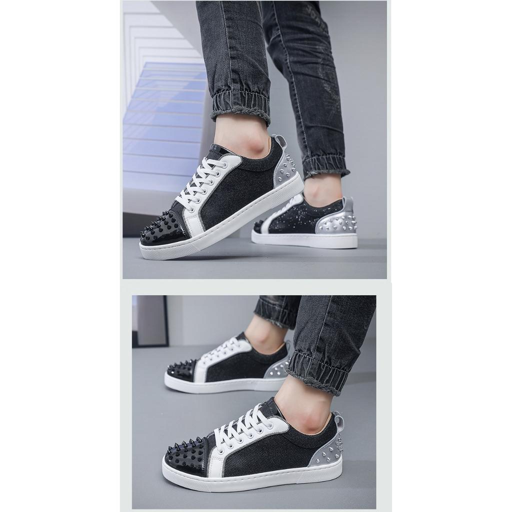 Rivet Hot Drill Men's Plate Shoes, Men's Shoes Sports Shoes Tide Korean Casual Shoes
