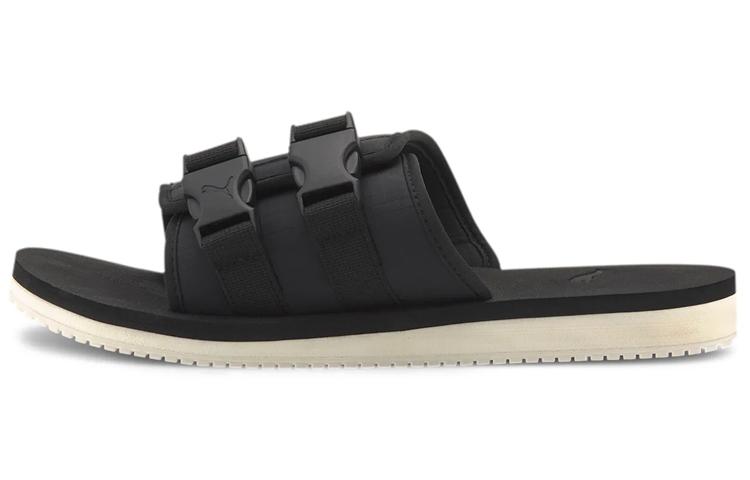 PUMA Wilo Lux Sandal Nylon Black Whisper White 372545-01 40.5