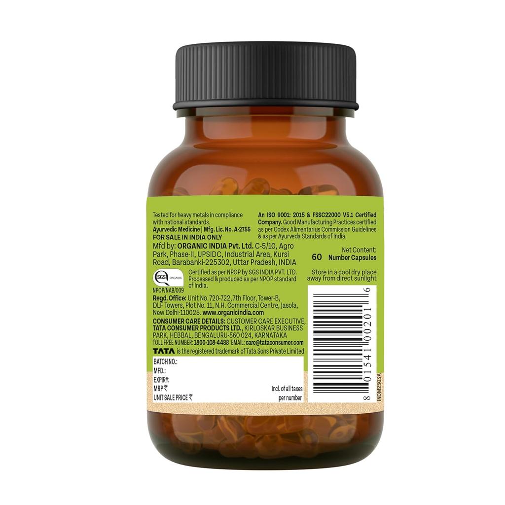 ORGANIC INDIA Amalaki Veg Capsules Natural Wellness Supplement For Daily Vitality And Energy Support With Antioxidant Benefits 60 Capsules