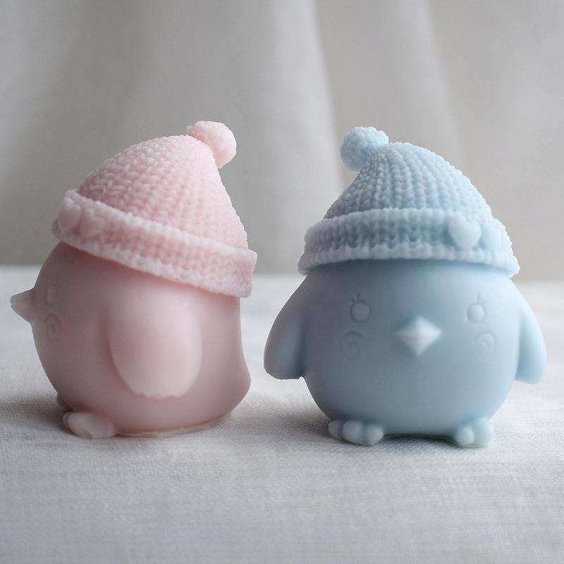 Cute Cartoon Chick Silicone Candle Moulds DIY Handmade Mini Animal Soap Aromatherapy Plaster Making Home Decoration Handicrafts