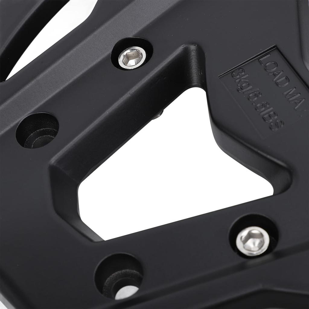 Motorcycle Tail Cargo Bracket Replacement for NVX155 Black Matte Finish with Polished Sandblasting for Extended Hollow Design for Extra Storage Space