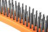 Wire brush, steel wire, 4x16 rows
