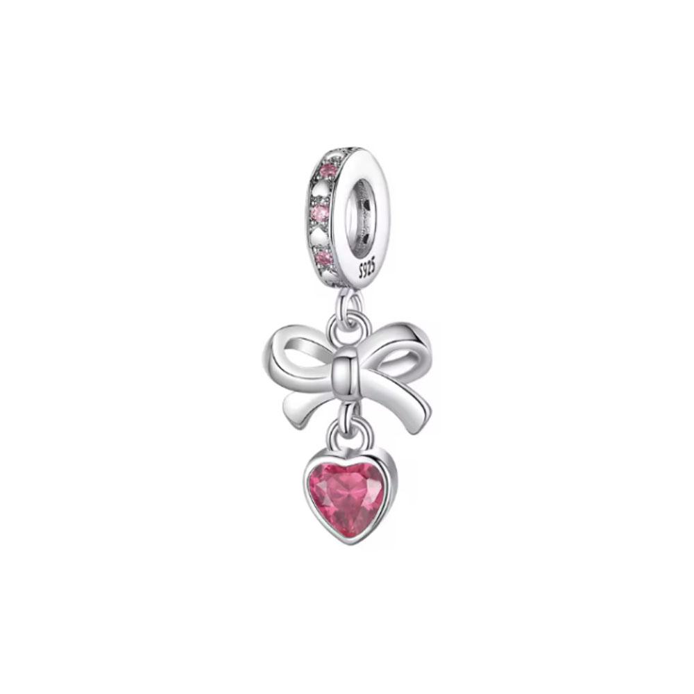 New Silve Red Heart Rudder Anchor Pendant Charm Bead Fit Original Diy Bracelet For Women Diy Fashion Jewelry Making