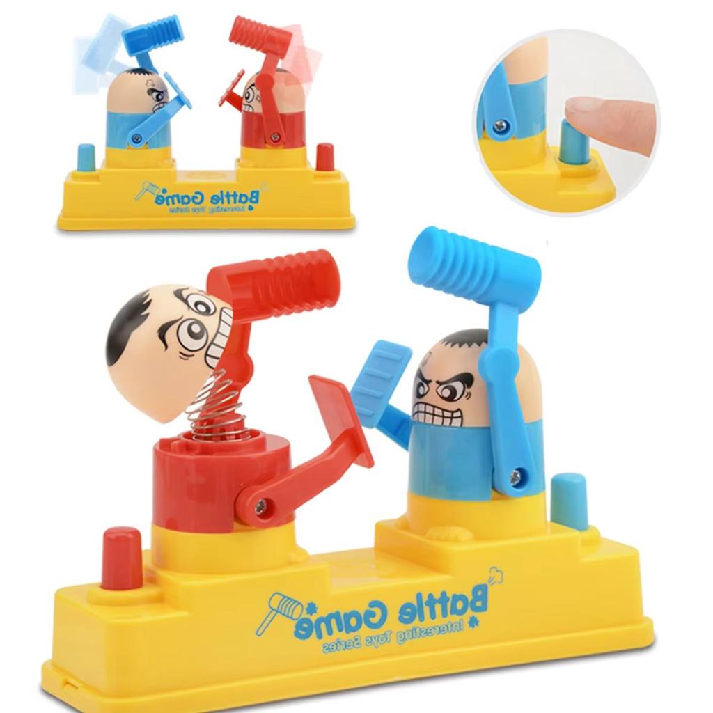 Mini Red Blue Head Tap Twin Toy - Parent Child Finger Attack Defense Interactive Fighting Game Machine For Kids