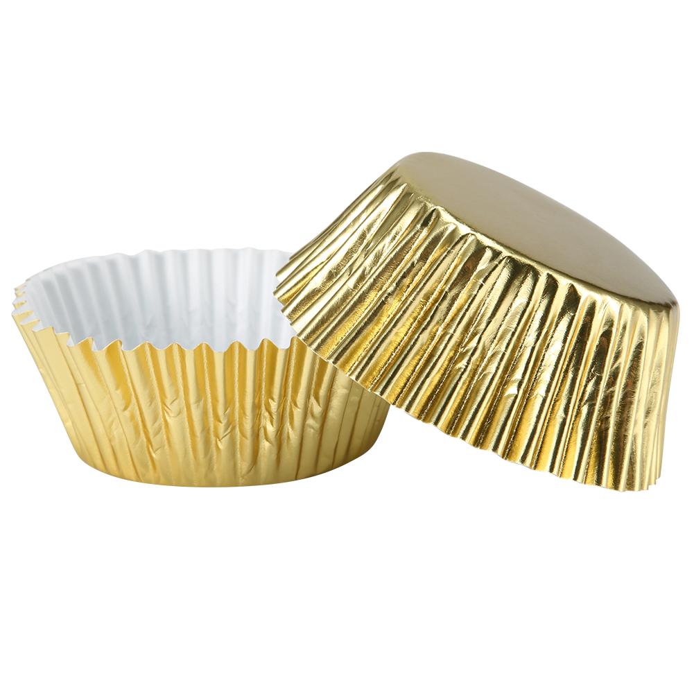 500PCS Aluminum Foil Paper Cake Cup Cupcake Liners Muffin Cases Kitchen Baking Tools