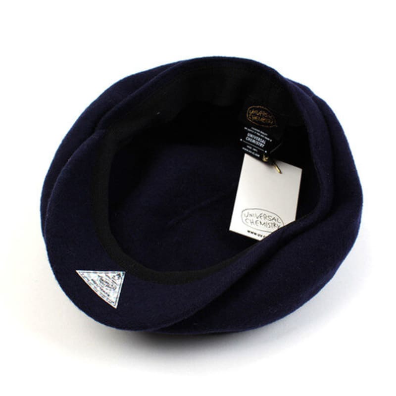 Universal chemistry Deep Navy Wool Newsboy Cap