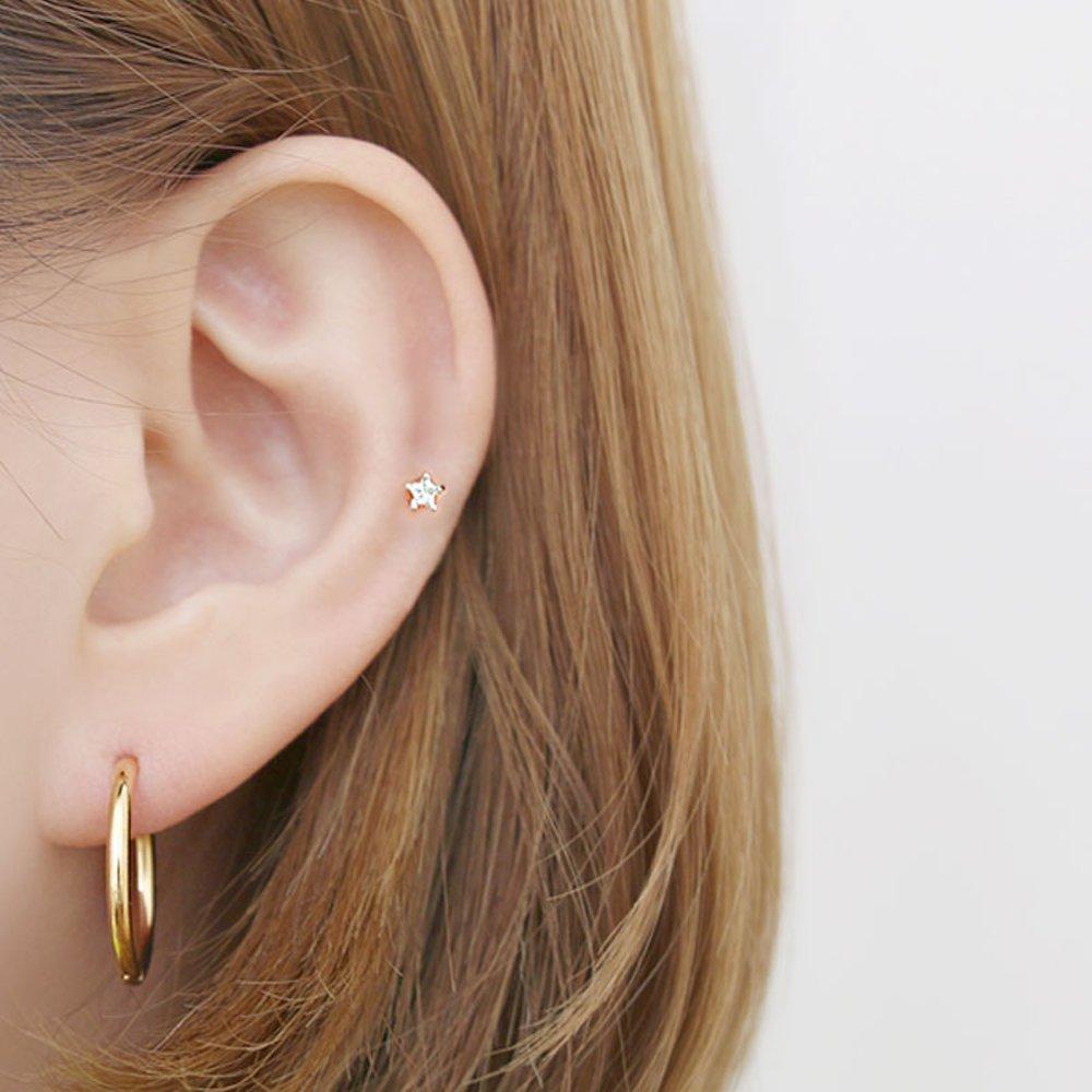 Star Cubic Piercing + Ring Piercing [Sold as a Pair]