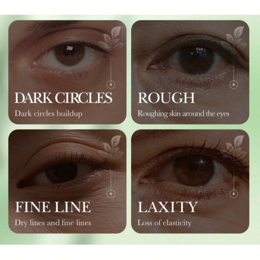 80 Pcs Green Tea Peptide Eye Mask, Brighten Eyes Surum, Friming, Moisturizing & Nourishing Eye Area