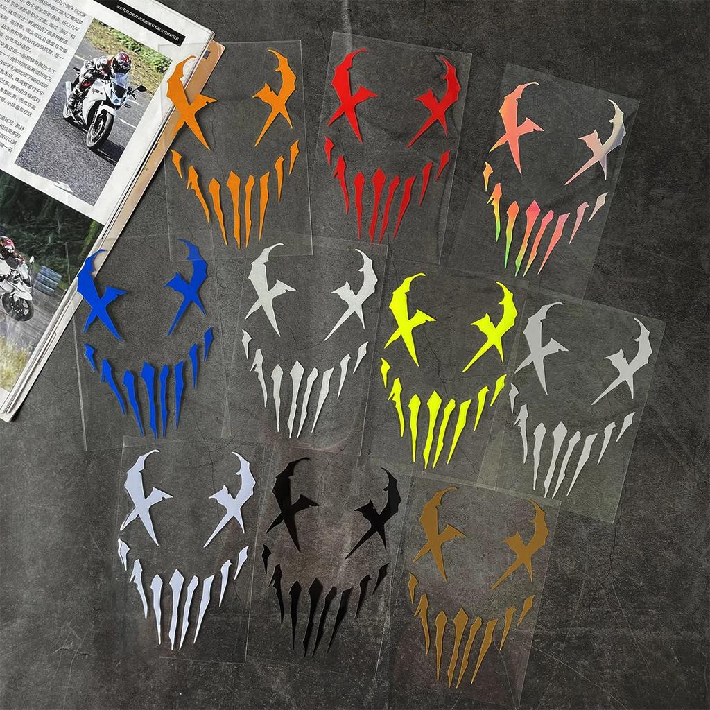 Motocyklové nálepky Reflexní nálepka na auto Vzor ďábla Nálepky Dekorace Moto Karoserie Čelní sklo Helma Pro Honda CB650R XADV