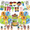 Toy Story-themed Birthday Party Decorations: Buzz Lightyear Balloon Banners, Cake Toppers, and Toy Story Party Decorations