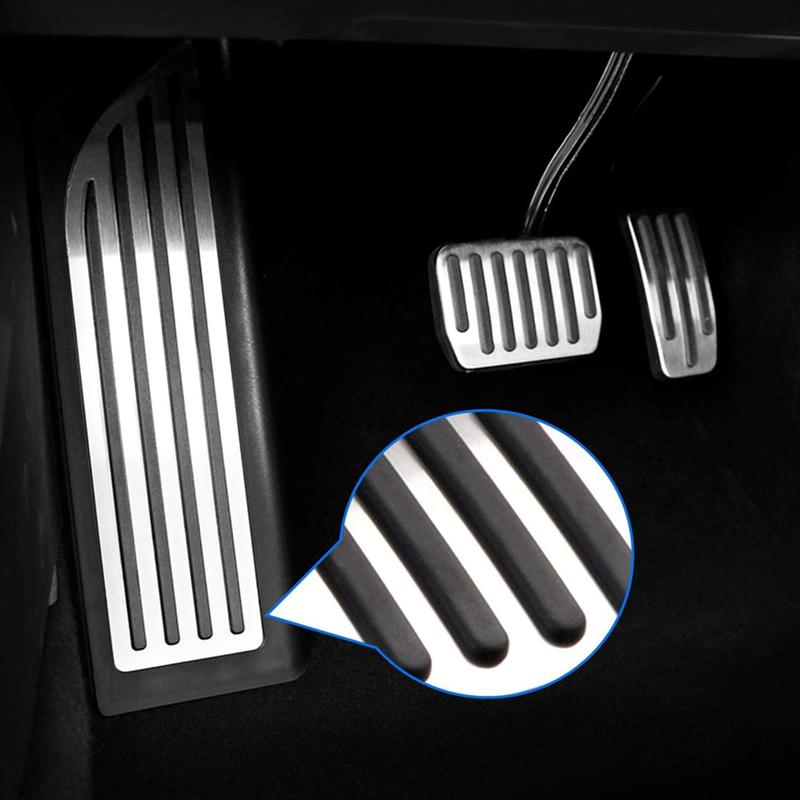 LHD Auto Interior Stainless Steel Rest Footrest Foot Pedals for Tesla Model Y/3 for Interior Protection Accessories