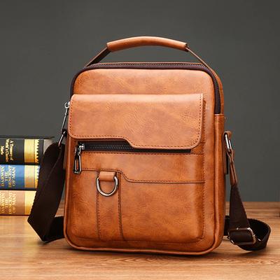 Sac à bandoulière de marque pour hommes pour iPad 9,7 pouces, sacs à bandoulière en cuir PU pour hommes, sac à bandoulière à rabat pour hommes, sac messager solide pour hommes, sac de voyage