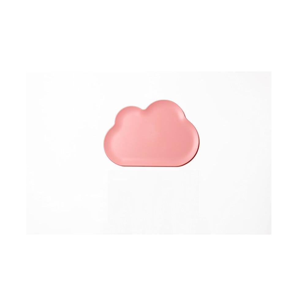 Plateau Bijoux Nuage En Céramique Argenté 19.5x13.5 Cm – Plateau Esthétique Pour Bagues, Bracelets Et Montres, Décoration Élégante Coiffeuse