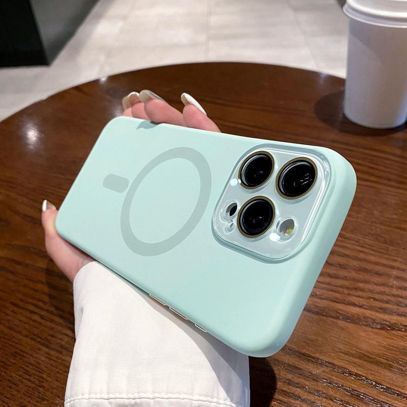 Magnetic Silicone iPhone Case with Window - Fits iPhone 13, 14, 15, 17 - Full Coverage & Drop Protection