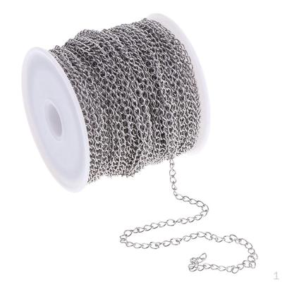 Rollo de Cable de acero inoxidable plateado para manualidades, fabricación de joyas DIY