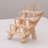 Creative Wooden Folding Thread Spool Rack - Holds 46 Spools/Bobbins for Sewing and Storage