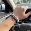 2er Set Trendige Naturstein Kreuz Perlenarmbänder Für Männer Vintage Weiß Türkis Vulkanstein Herren Perlenarmbänder Geschenke