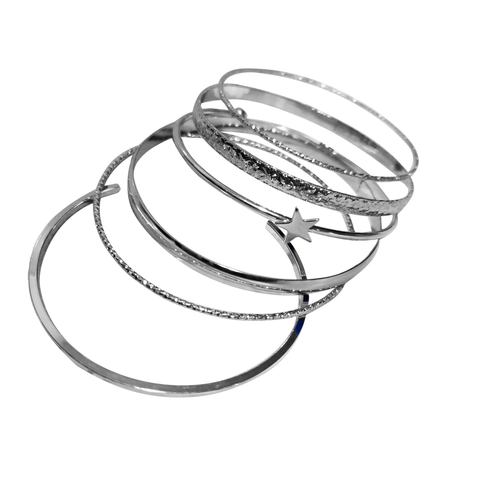 

6 PCS Adjustable Star Bangle Set Chic Bracelets Fashion Wirst Jewelry Alloy Material Party Jewelry for Party Daily Wear 1
