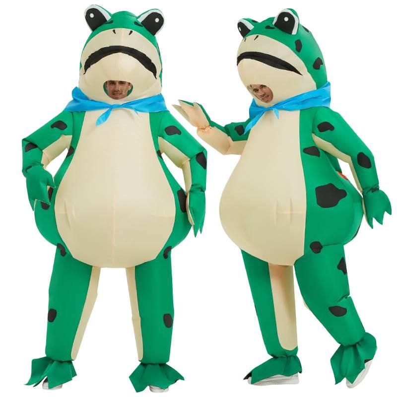 Cartoon Frog Cosplay Inflatable Costume Aldult Halloween Party Dress Up Props