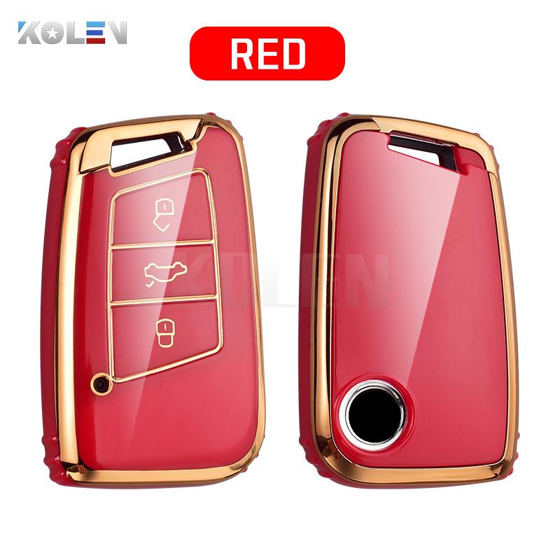 Tpu Car Remote Key Case Cover Shell Fob For Vw Volkswagen Passat B8 Tiguan Magotan Golf For Skoda Kodiaq Superb A7 Accessories