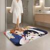 T-Tamako Market Floor Mat Soft Flannel Non-Slip Rug Washable Floor Mat for Living Room Bedroom