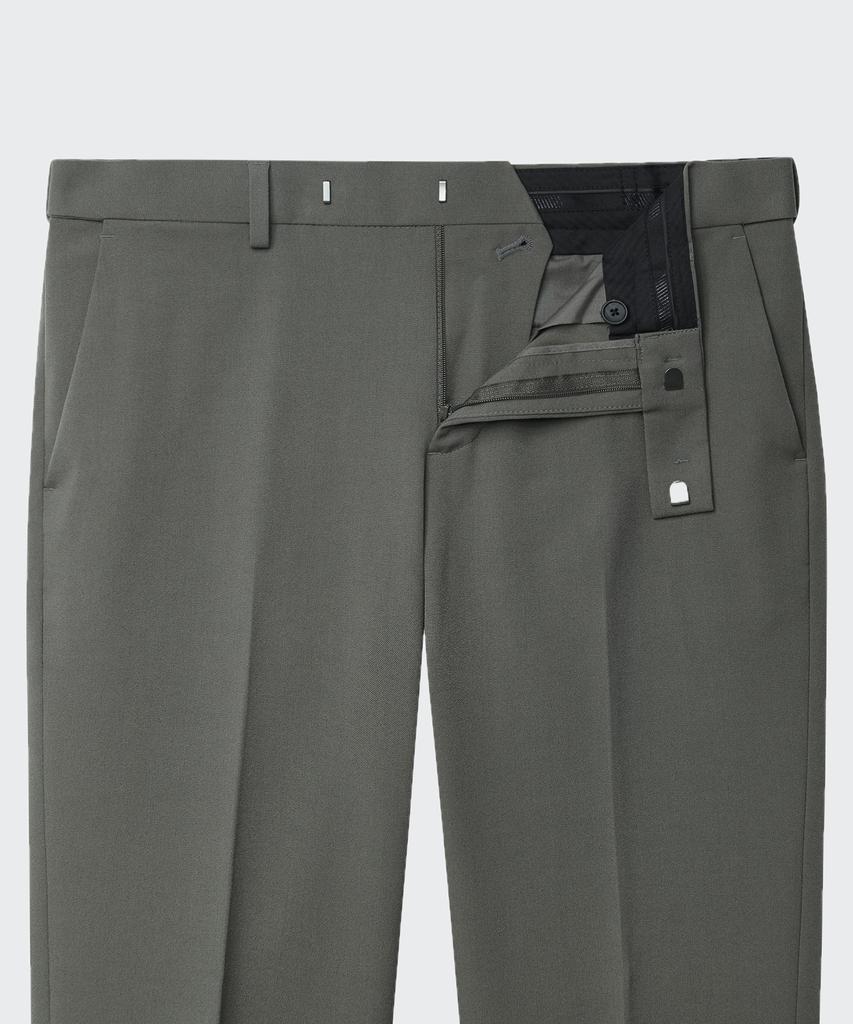 MUSINSA STANDARD Tapered Hidden Banding Crop Slacks [Light Khaki]