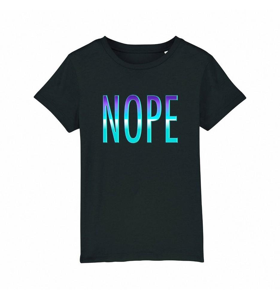 NOPE Kids T-Shirt Boys Girls Neon Funny Sarcasm Humour Slogan Cotton