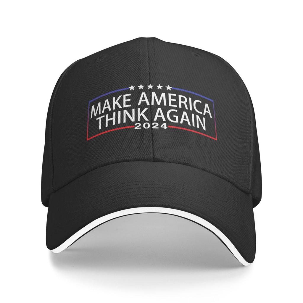 Make America Think Again Adjustable Baseball Cap Unisex Sandwich Dad Hat Golf Hat