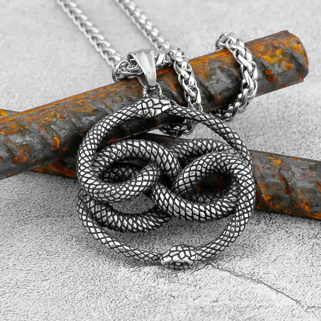 Dubbele Verstrengelde Slang Ketting Trui Ketting Sieraden Europese en Amerikaanse Mode