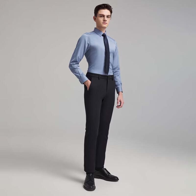 YOUNGOR Men s Slim Fit Cotton Long-Sleeve Shirt 38