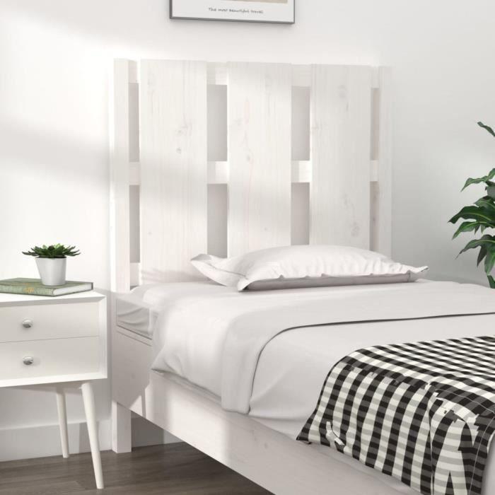 VidaXL Tête de lit Blanc 80,5x4x100 cm Bois massif de pin 817966