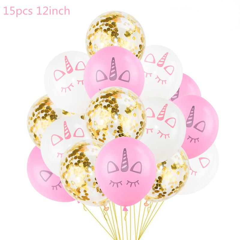 1 Set Einhorn Partyballons Geburtstagsballon Einhorn Dekoration Latex Konfetti Ballon Geburtstagsfeier Dekoration Ballons Kinder