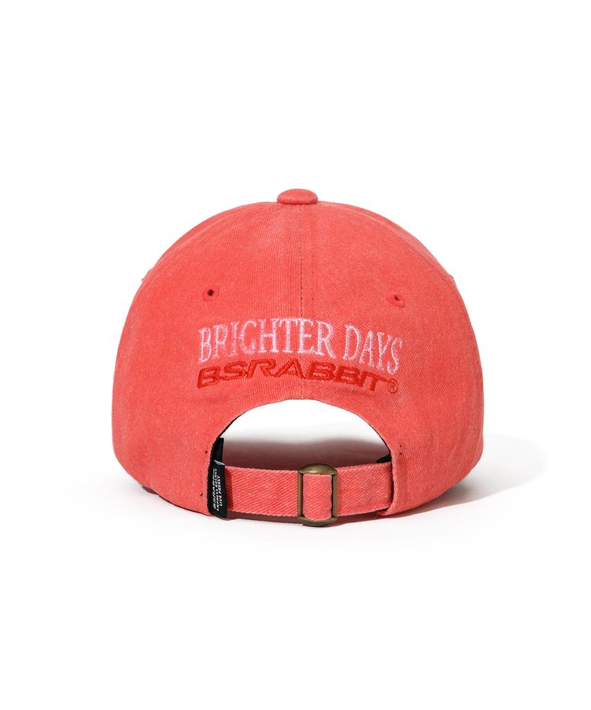 Bieseulaebis 3D Embroidery Dirty Washed Cotton Cap Red