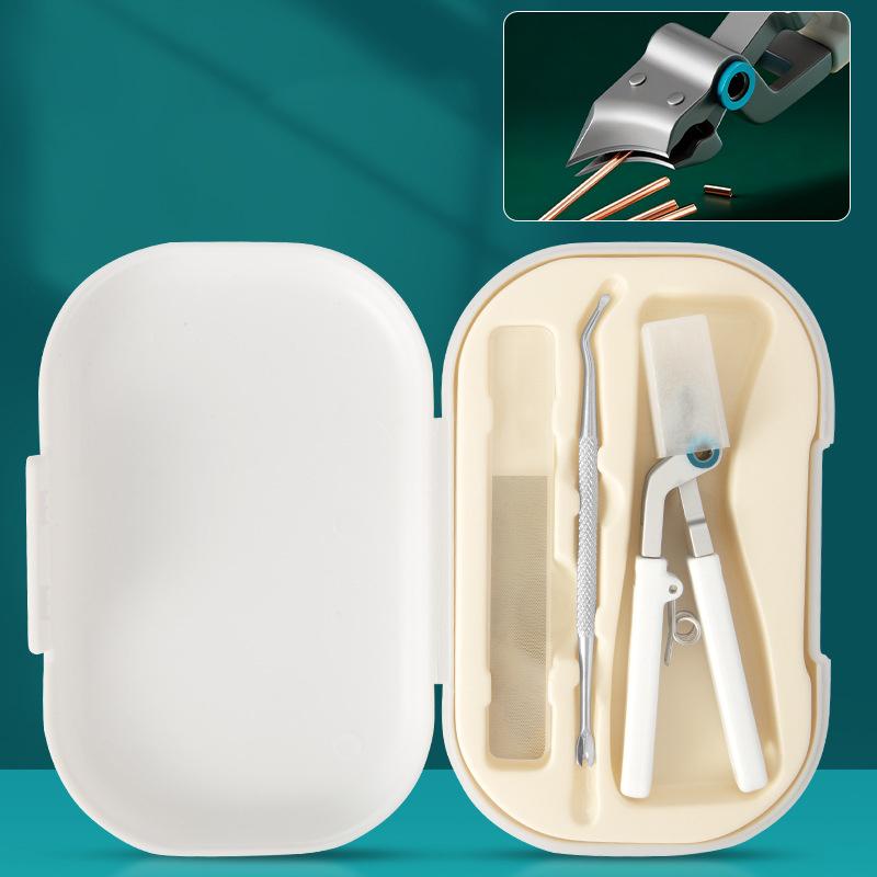 Bevel Nail Clipper Long Handle Wide Jaw Slant Tip Nail Clippers Suitable For Thick Nails Care Thick Nail Trimming Manicure Tool