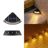 8pcs Waterproof Solar Step Lights Warm /White Light Easy To Use Stair Lighting Solar Powered Auto Switch Garden Walkway Light